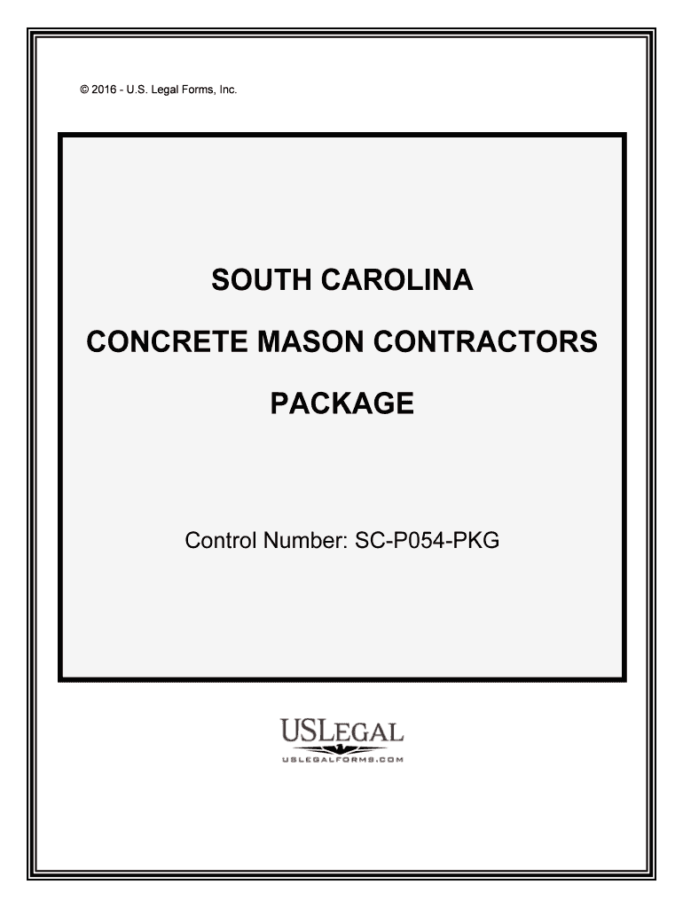 Control Number SC P054 PKG  Form