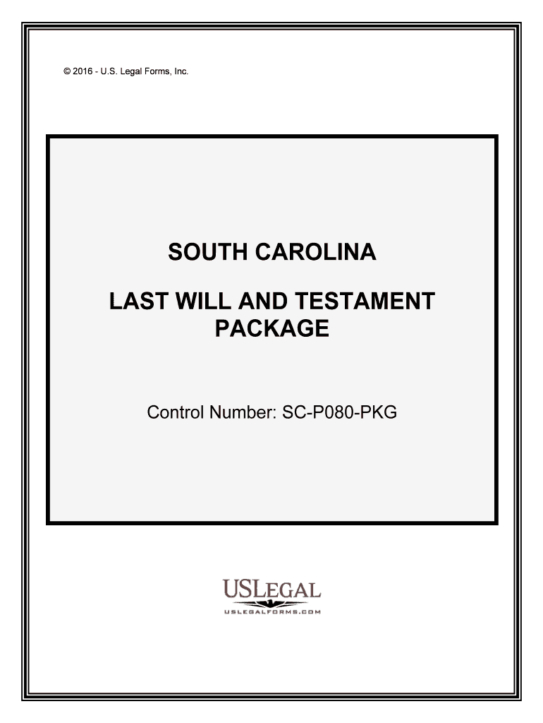 Get and Sign South Carolina Last Will and Testament Templates PDF  Form
