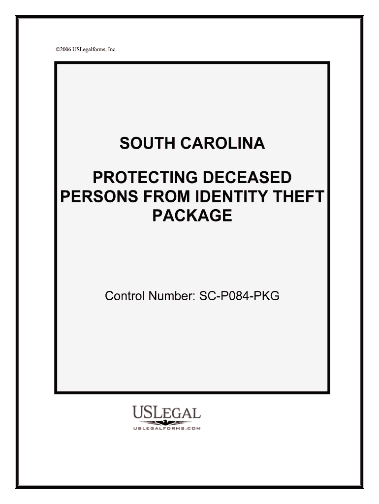 Control Number SC P084 PKG  Form