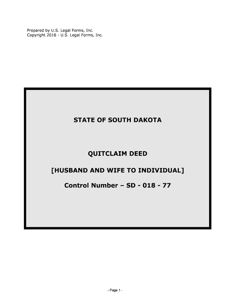 Control Number SD 018 77  Form