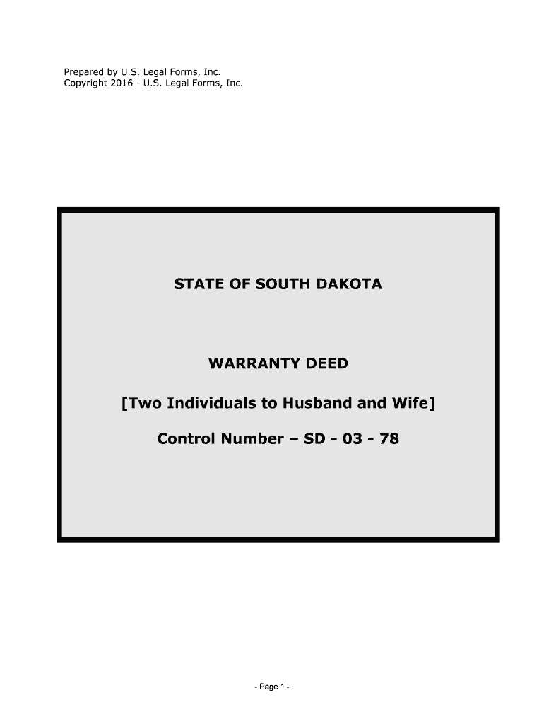 Control Number SD 03 78  Form