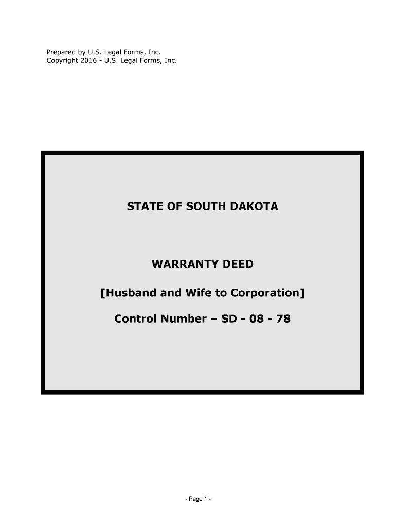 Control Number SD 08 78  Form
