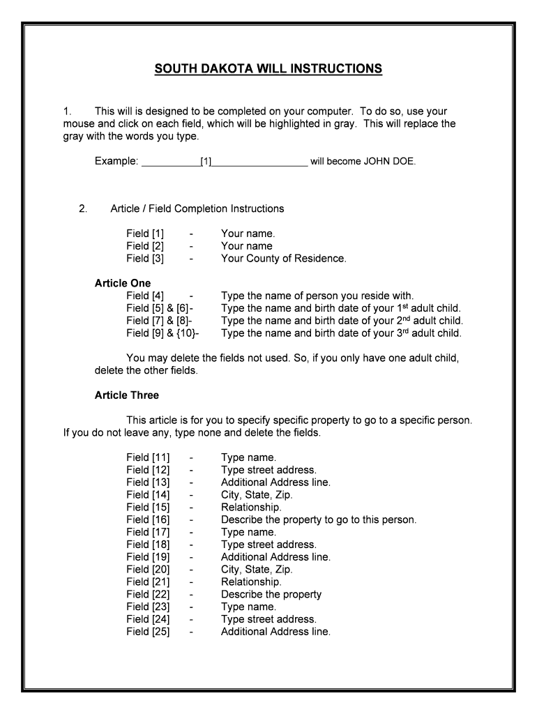 Date of Death, to Persons Designated  Form