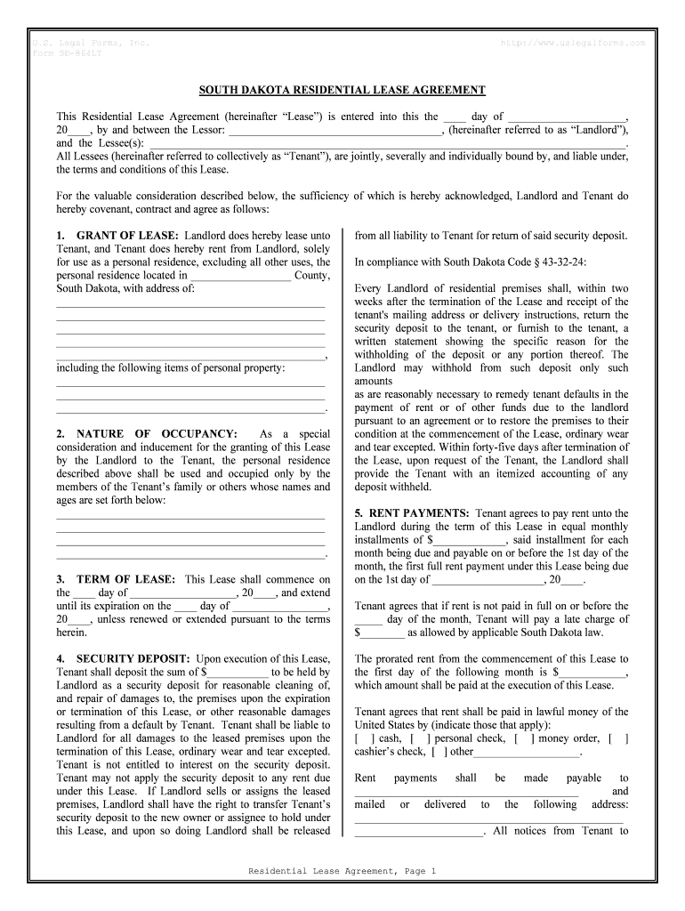 Form SD 864LT