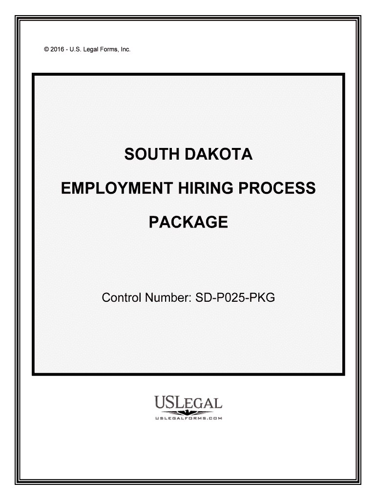 Control Number SD P025 PKG  Form
