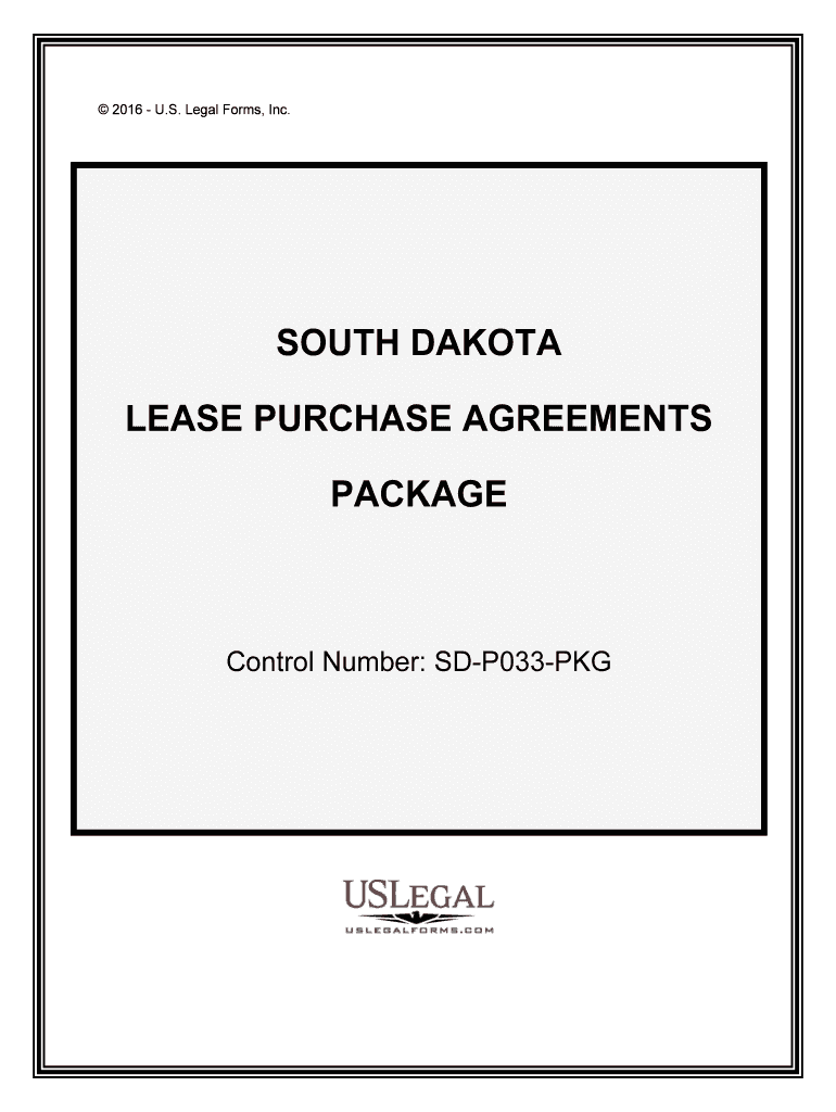 South Dakota Lease with Option to Purchase Agreement Form