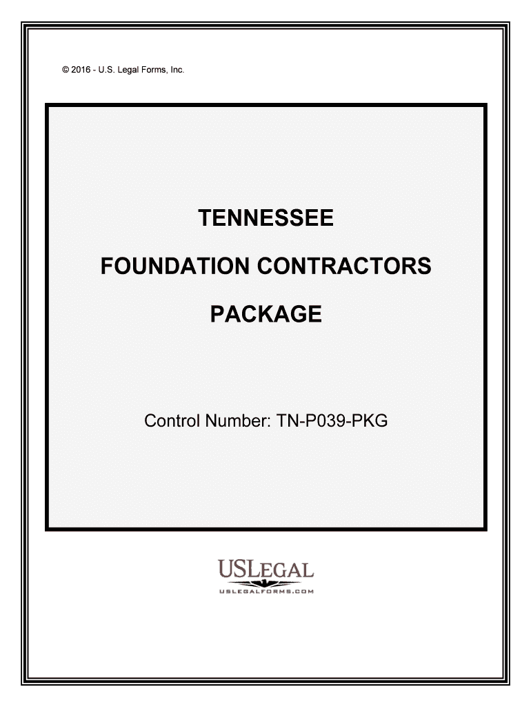 Control Number TN P039 PKG  Form