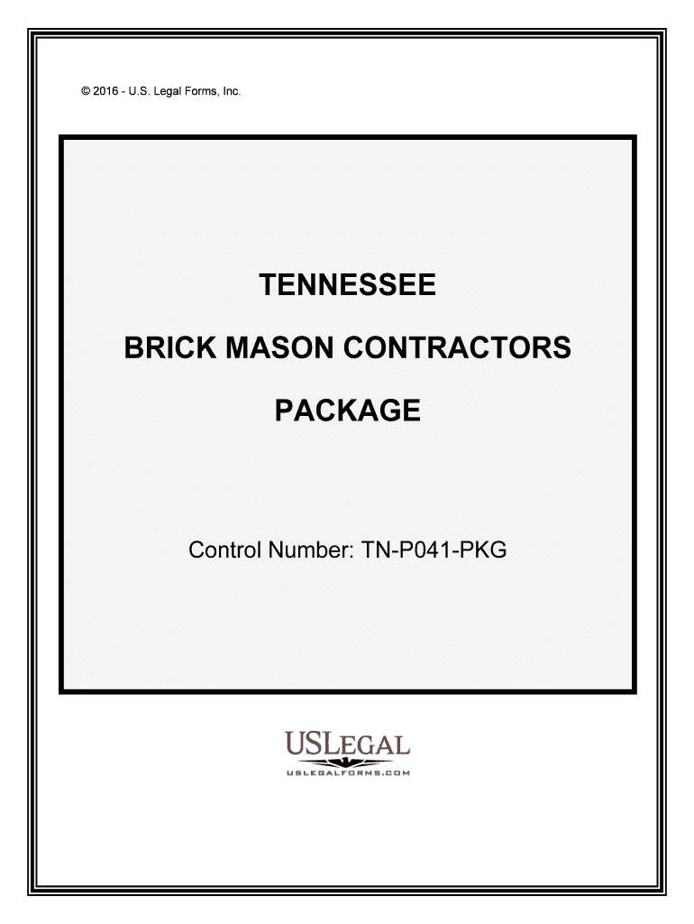 Control Number TN P041 PKG  Form