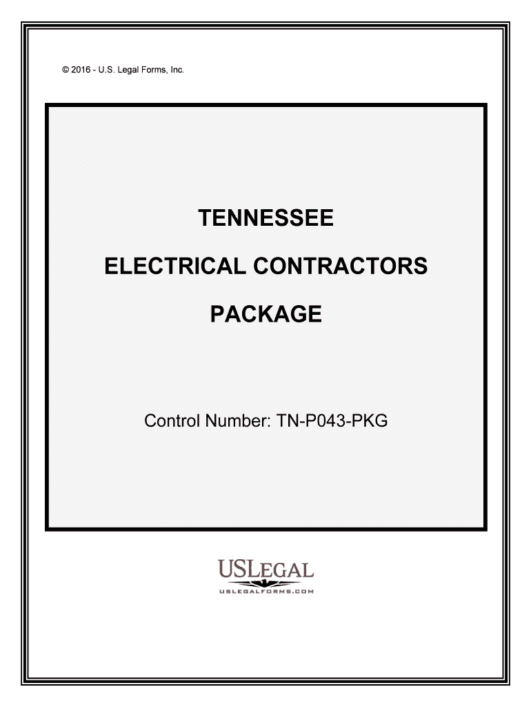 Control Number TN P043 PKG  Form