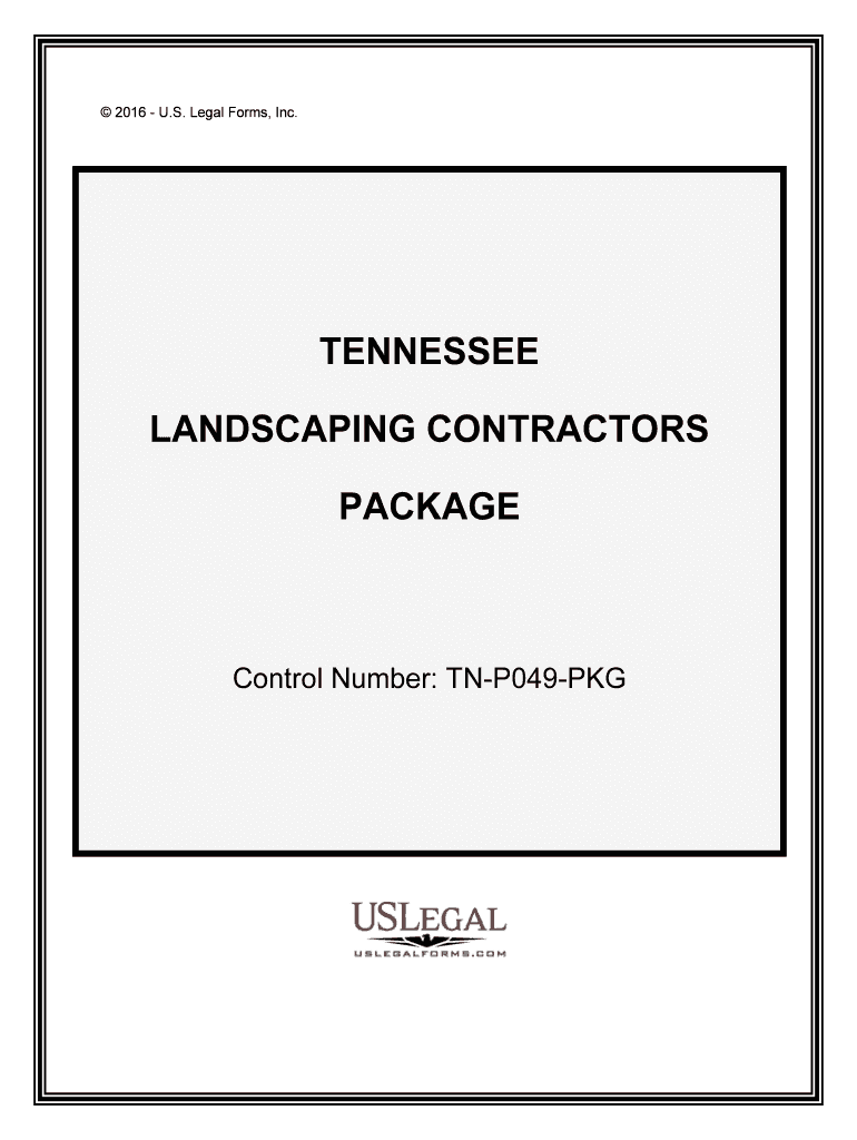 Control Number TN P049 PKG  Form