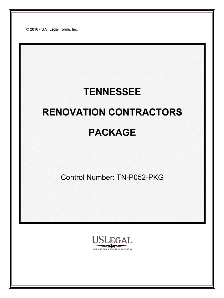 Control Number TN P052 PKG  Form