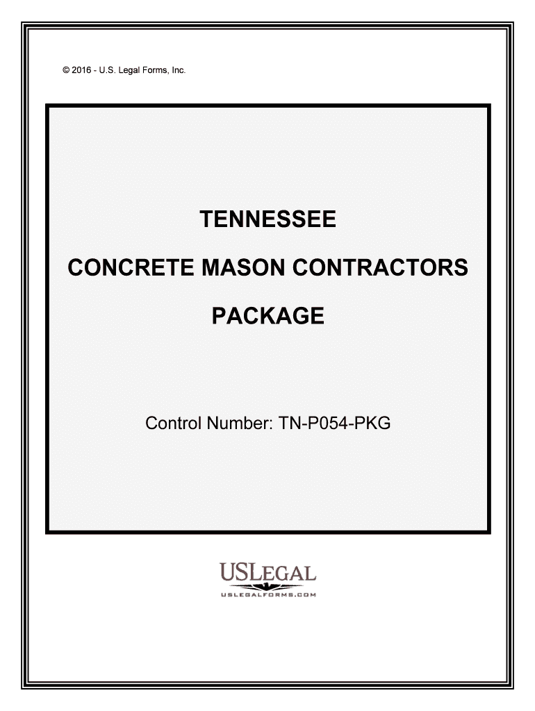 Control Number TN P054 PKG  Form