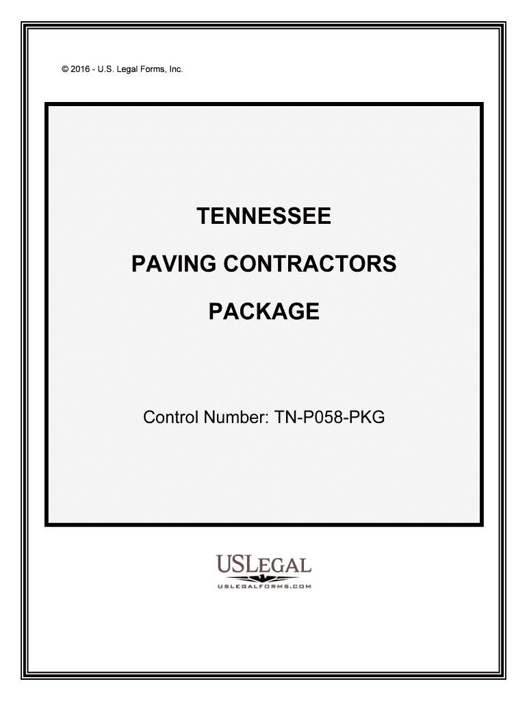 Control Number TN P058 PKG  Form