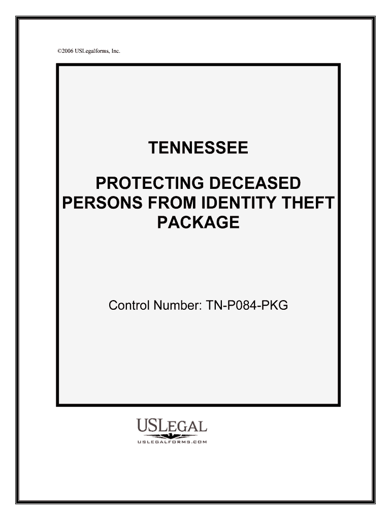 Control Number TN P084 PKG  Form