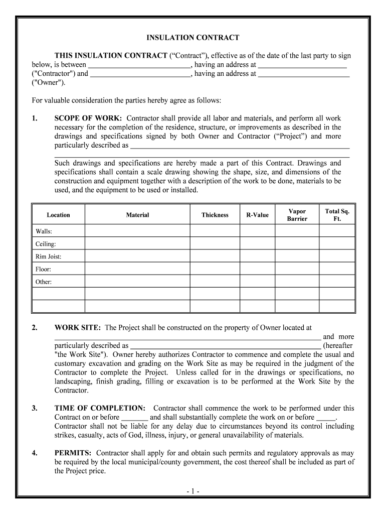 Is No Contract Price, Using the Reasonable Vale of the Completed Work  Form