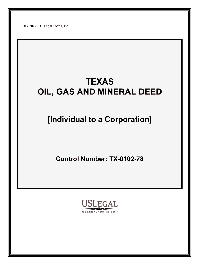 Mineral Deed for Texas Fill Online, Printable, Fillable, Blank  Form