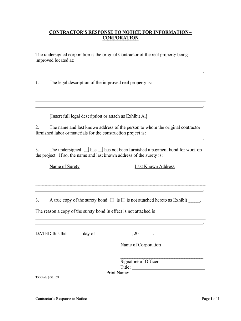 Does the Contractor with No Contract Have the Right to  Form