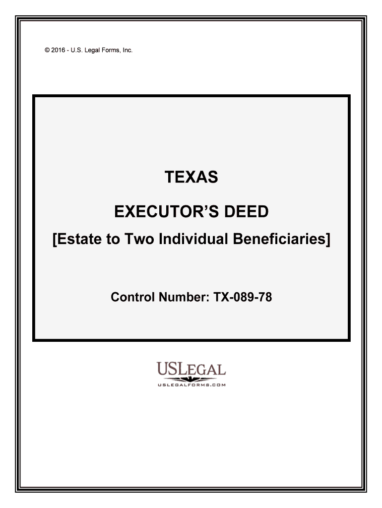 Estate to Two Individual Beneficiaries  Form