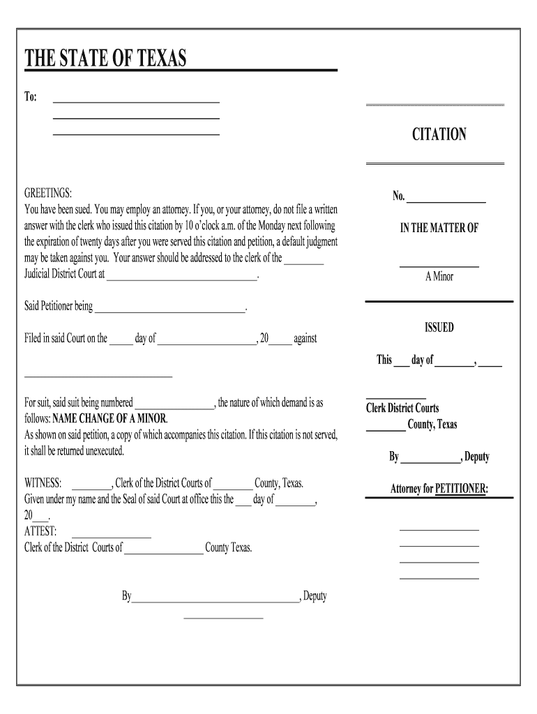 the STATE of TEXAS Legacy Com  Form