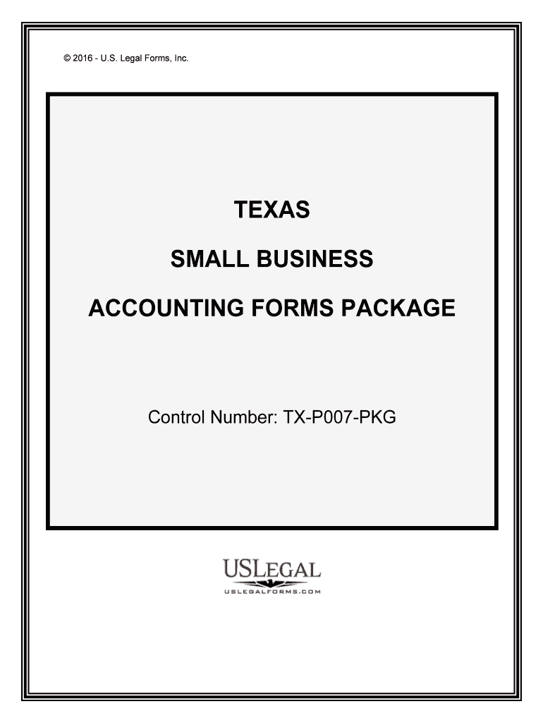 Control Number TX P007 PKG  Form