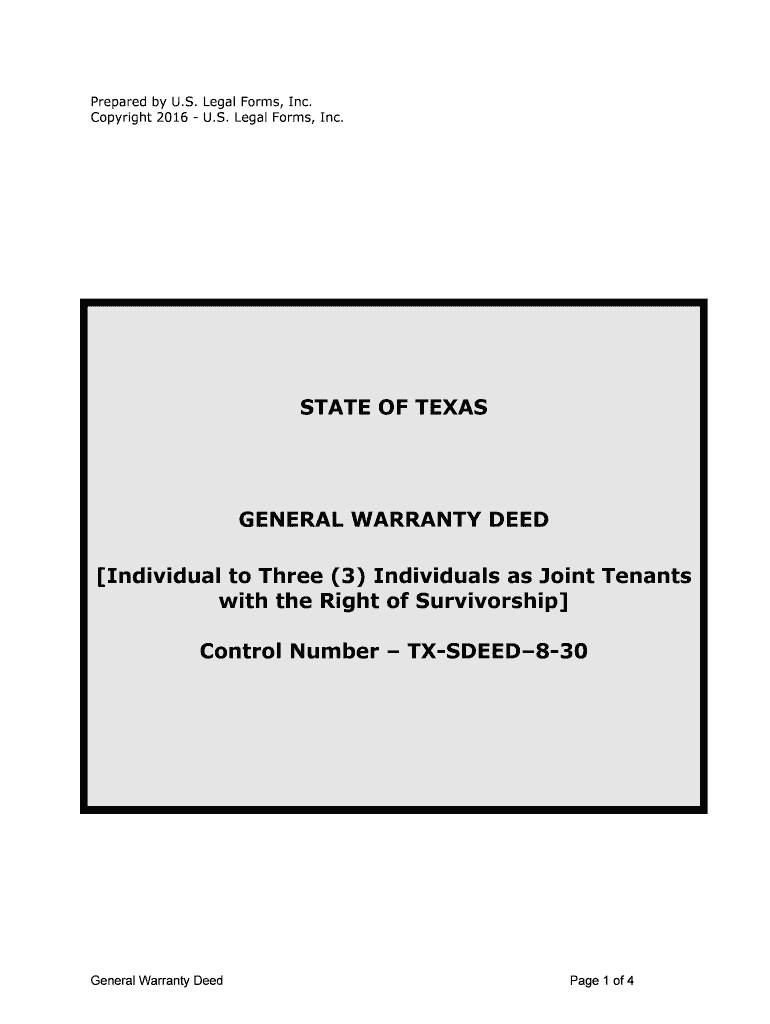 Individual to Three 3 Individuals as Joint Tenants  Form