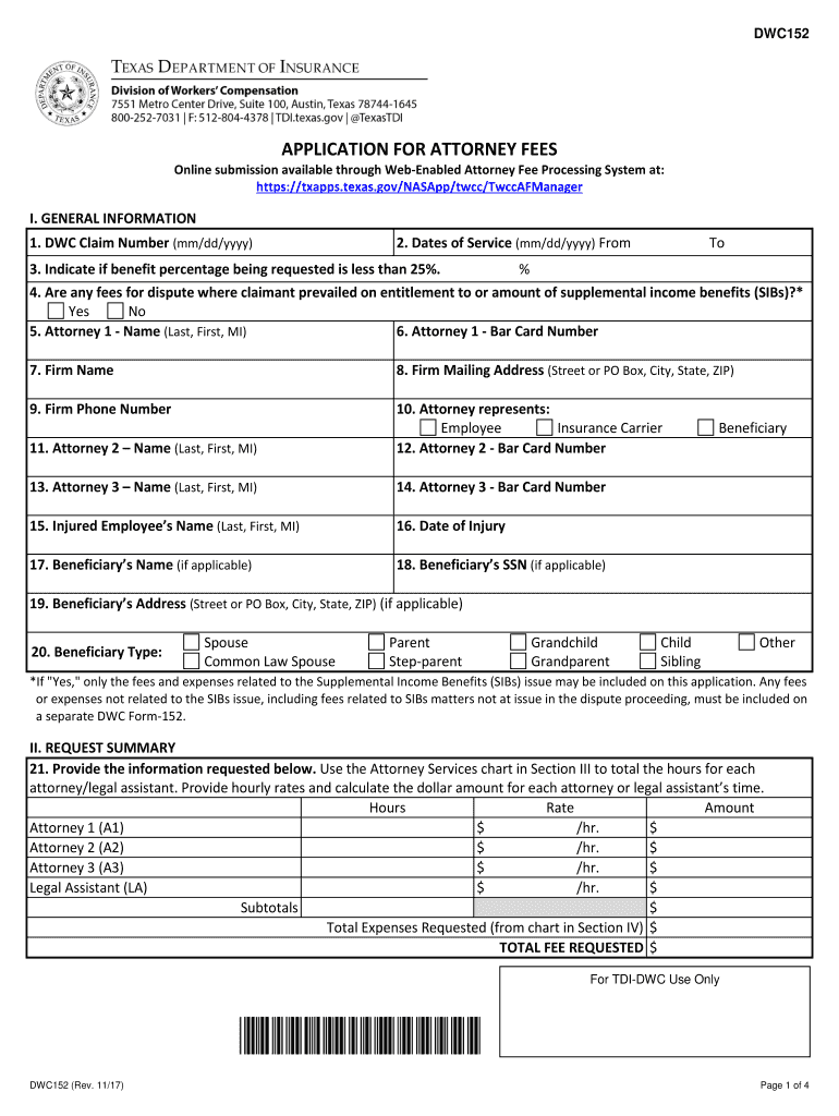 APPLICATION for ATTORNEY FEES APPLICATION for ATTORNEY FEES  Form