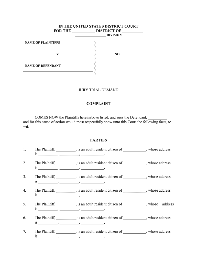 JURY TRIAL DEMAND  Form