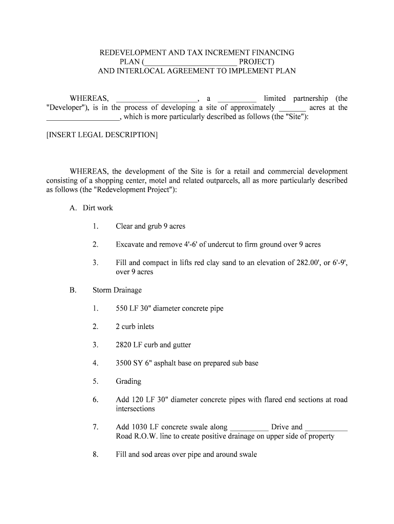 19 01 Tax Increment Interlocal Agreements for South Main  Form