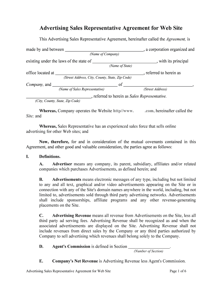 Commission Sales Agreement Google Docs  Form