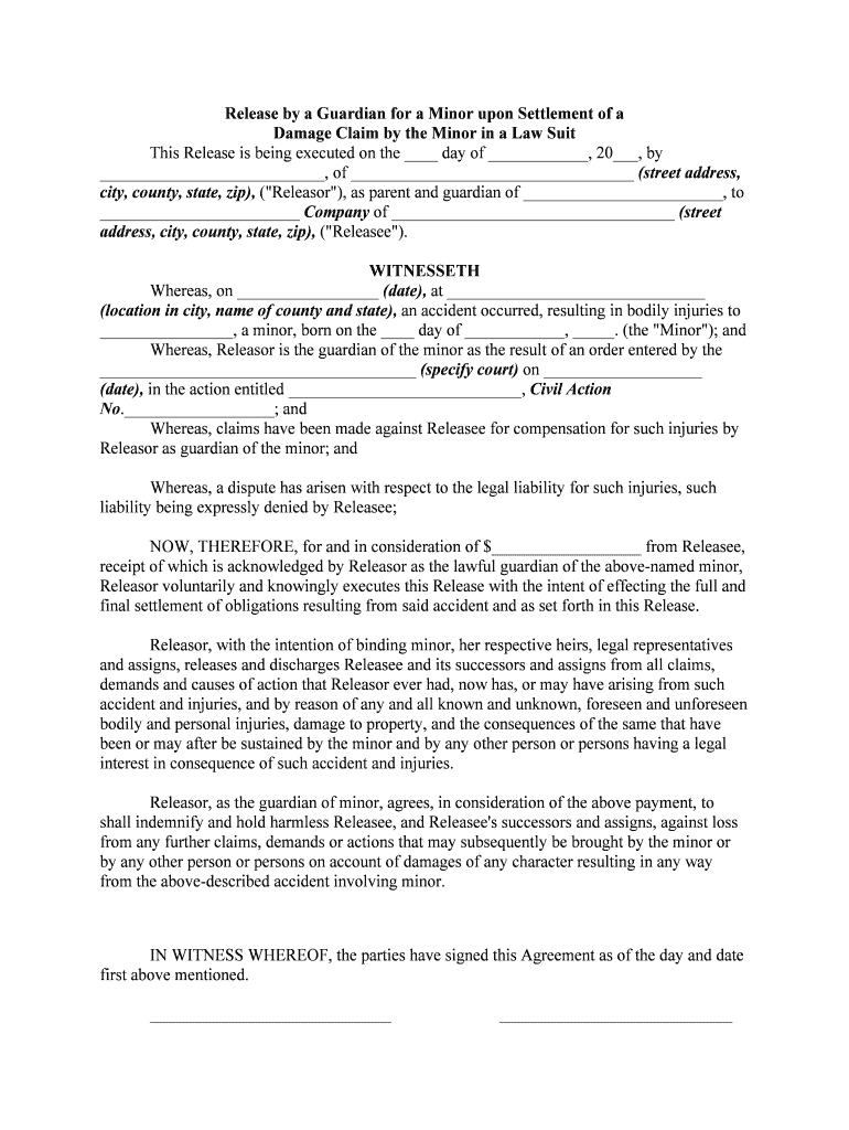 22 0 Application to Settle a Minor's Claim Allen County  Form