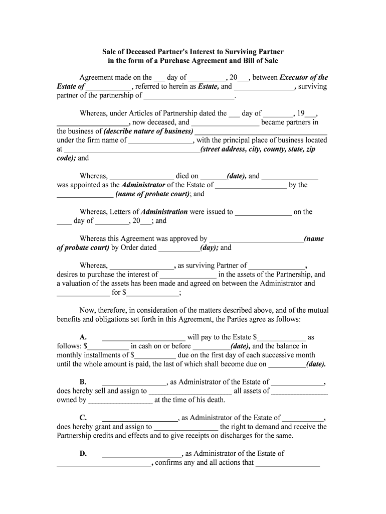 Buy Sell Agreement Legal Forms