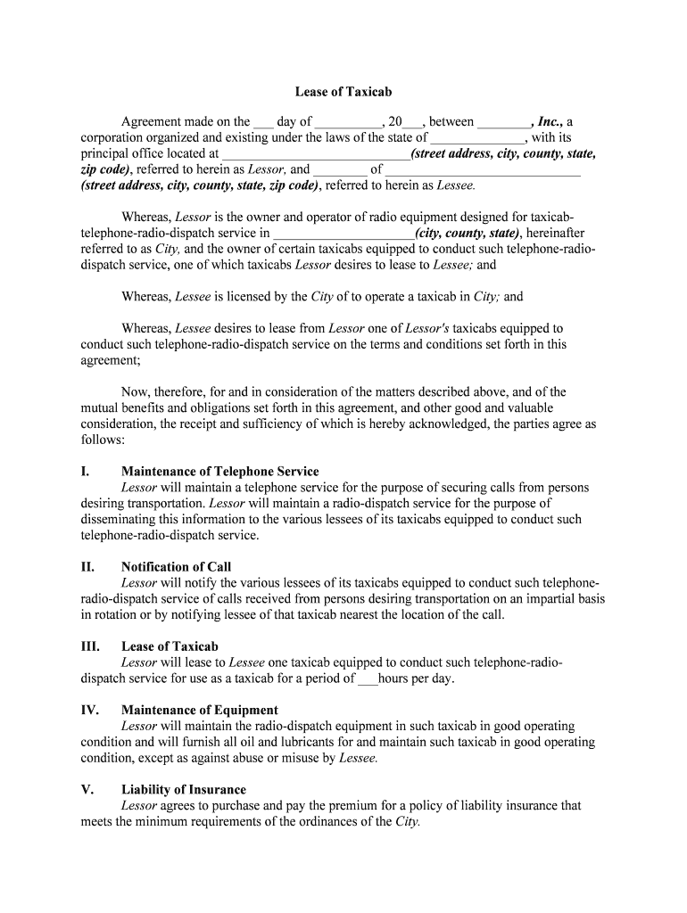 Agreement of Lease Dated September 16, SEC Gov  Form