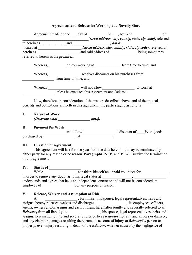 Release and Waiver of Liability for Using Automotive Repair Shop  Form