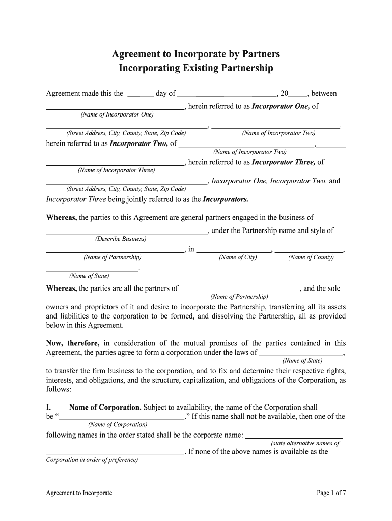 31 AGREEMENT INTRODUCING a NEW PARTNER in the EXISTING  Form