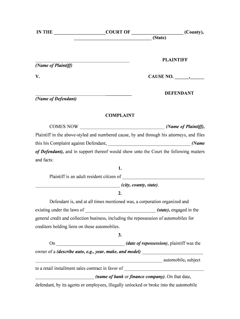 What a Defendant is in a Court Case  Form