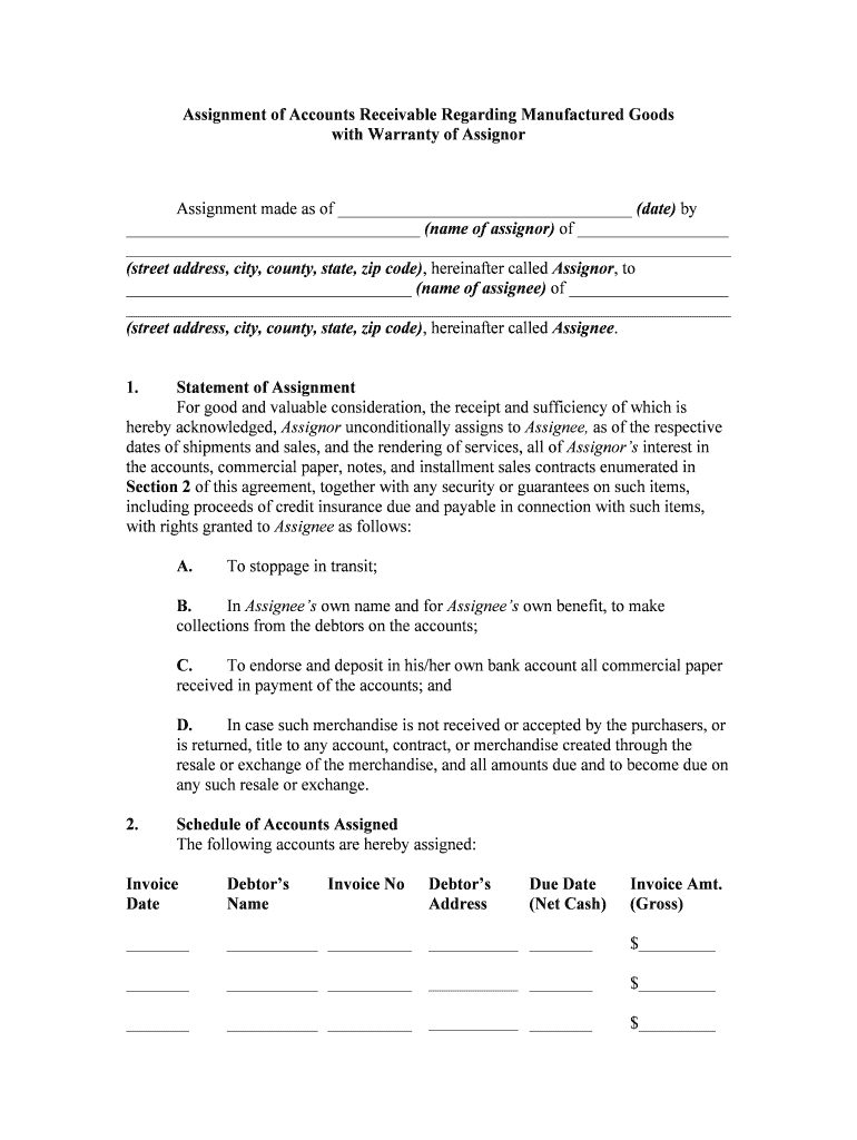 receivable assignment agreement