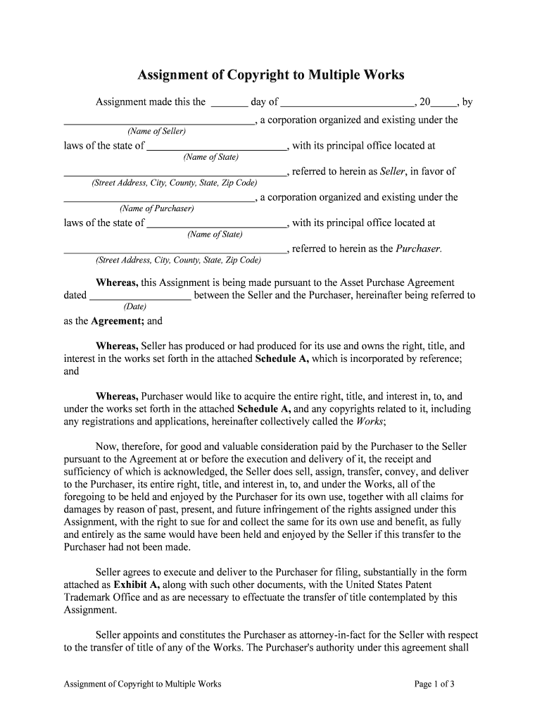 Asset Purchase and Trademark Assignment Agreement  Form