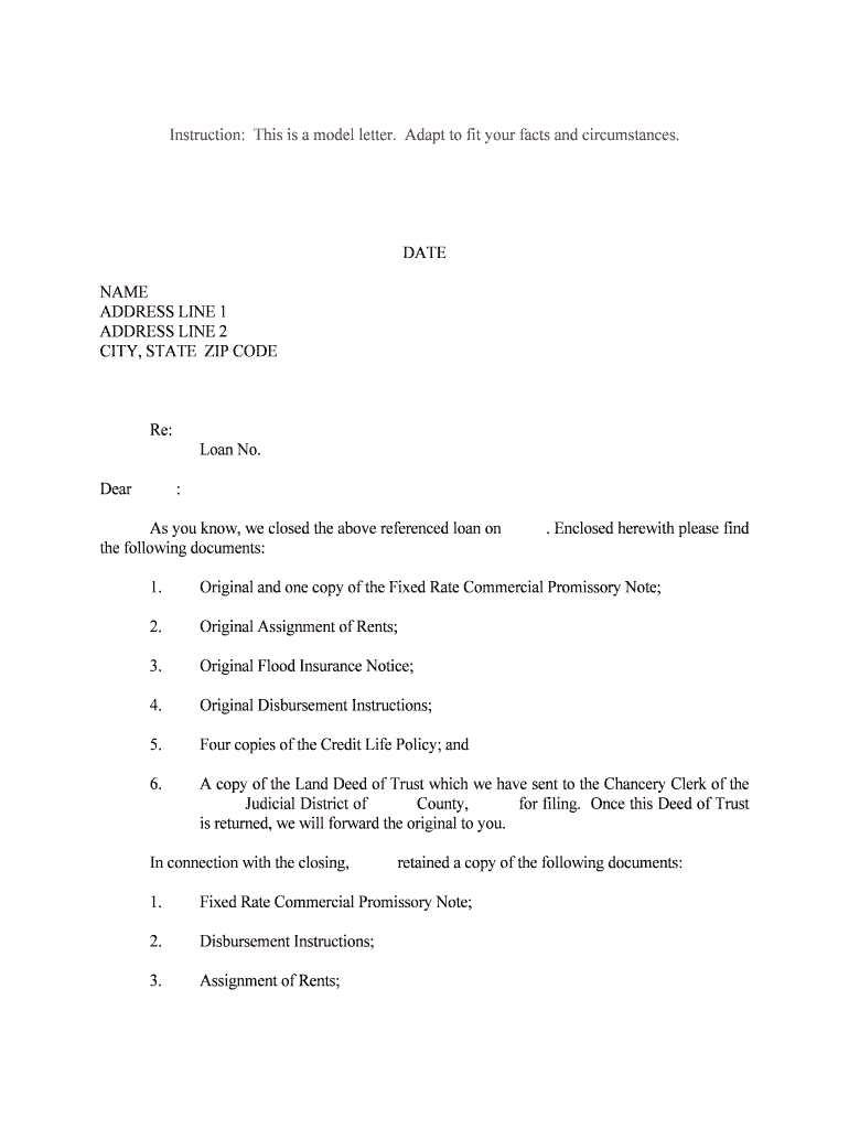 As You Know, We Closed the above Referenced Loan on  Form