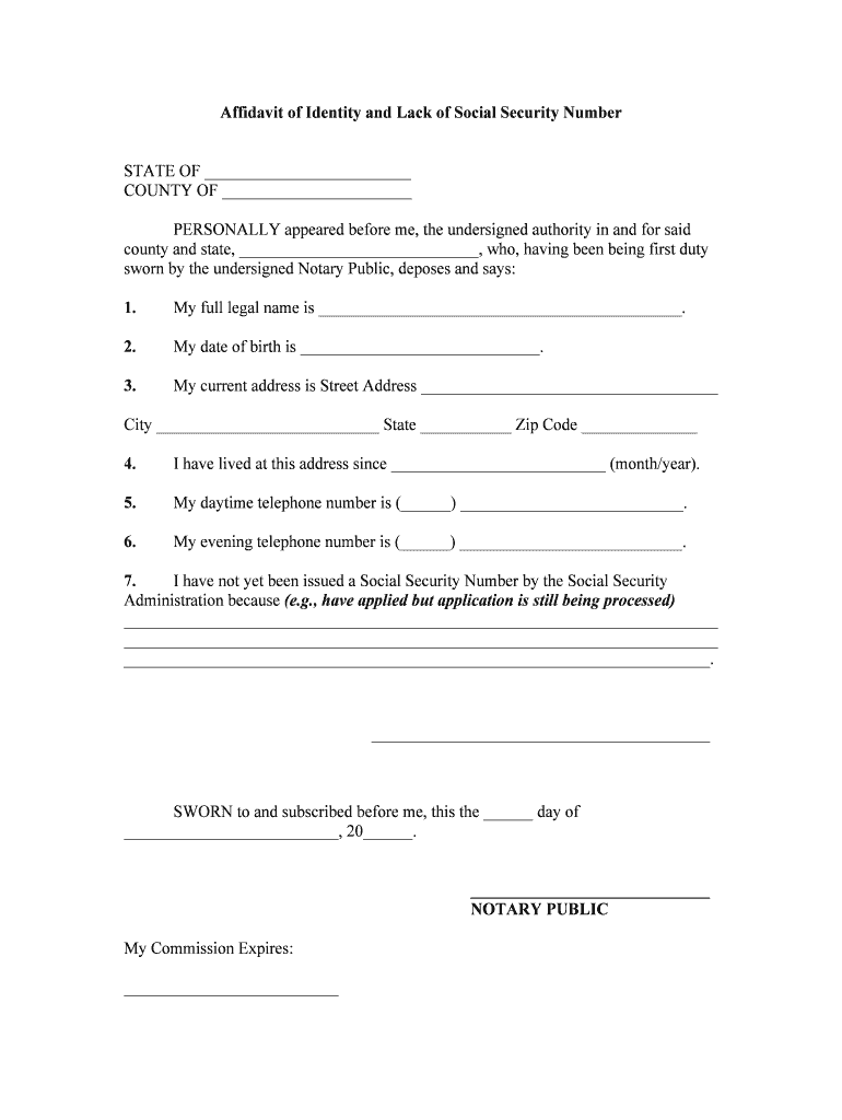 Create an Affidavit of Identity TemplateLegalTemplates  Form