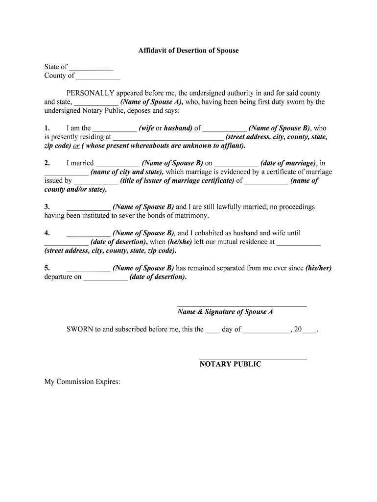 Affidavit of Current Marital Status UA Local 1  Form