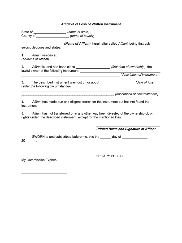 Uniform Request and Cancellation Affidavit Lafayette Parish