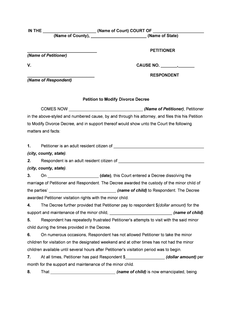 In THEName of Court COURT OFName of County,Name of State  Form