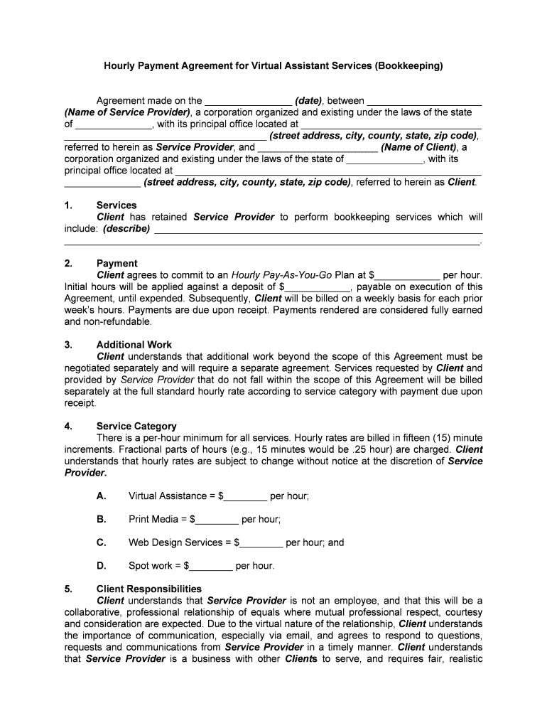 Client Agreement Template  Form