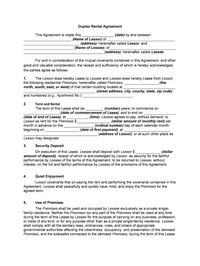 Residential Rental Agreement KD Properties, LLC  Form