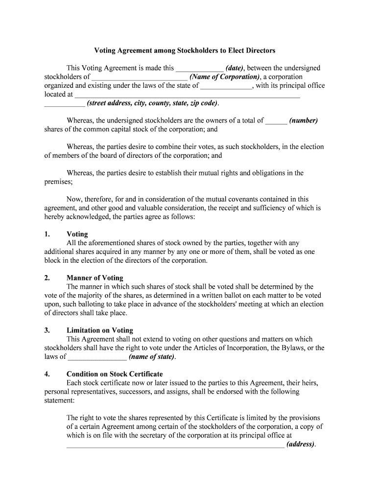 EXHIBIT a 1 Form of Stockholders Agreement Cases