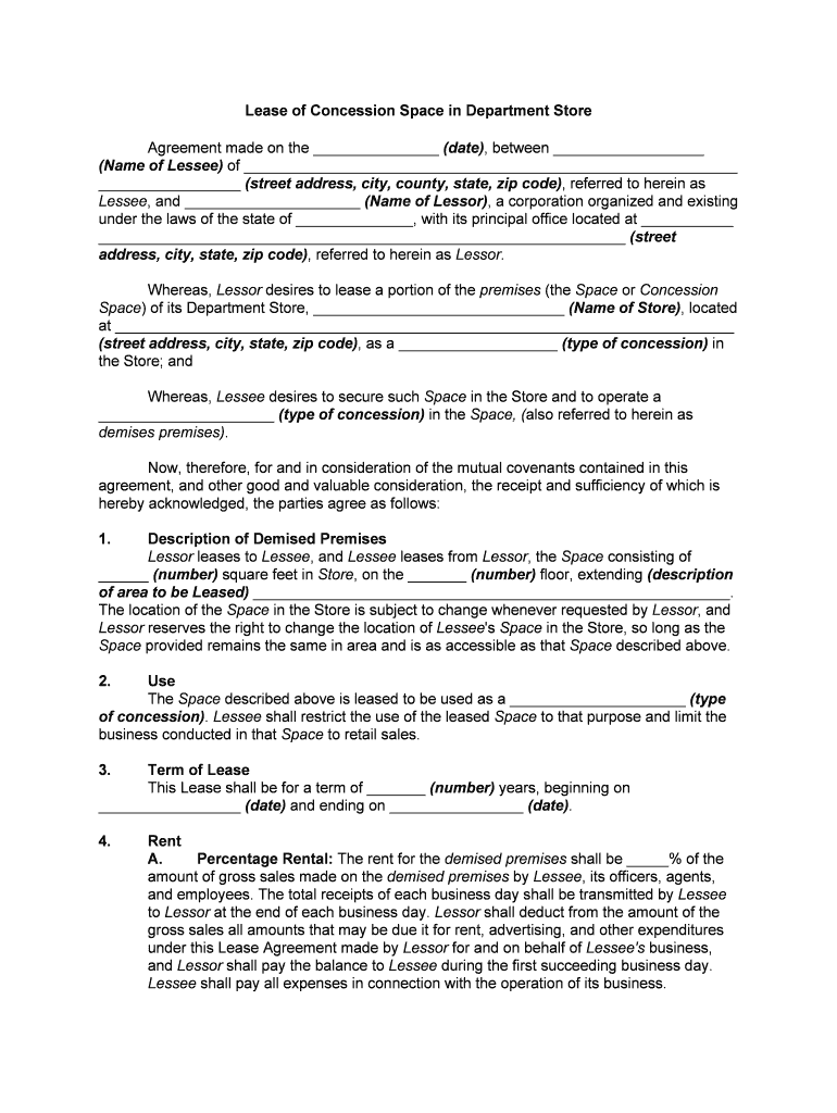 Form of Lease SEC Gov