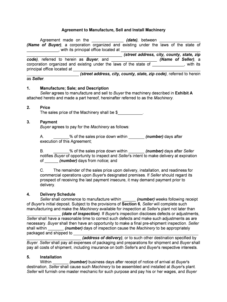 Agreement to Sell Sale Agreements Sample Formats