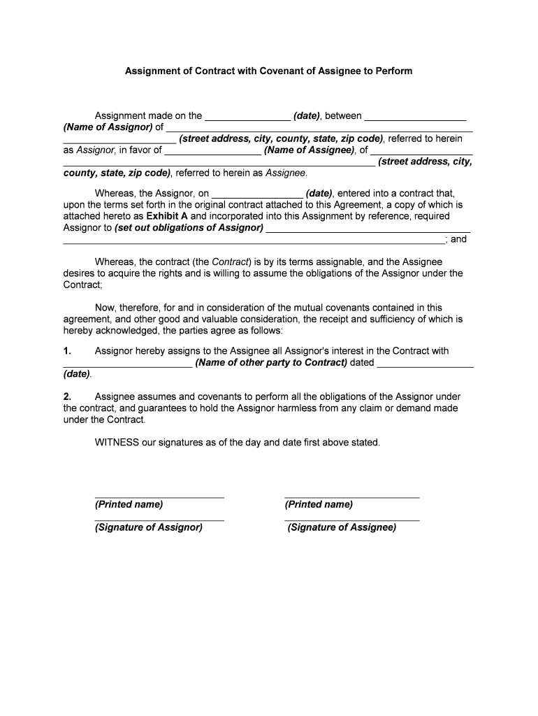 Contract Assignment AgreementLegalMatch  Form