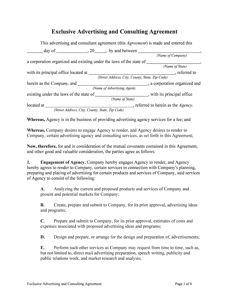 Consulting Agreements  Form