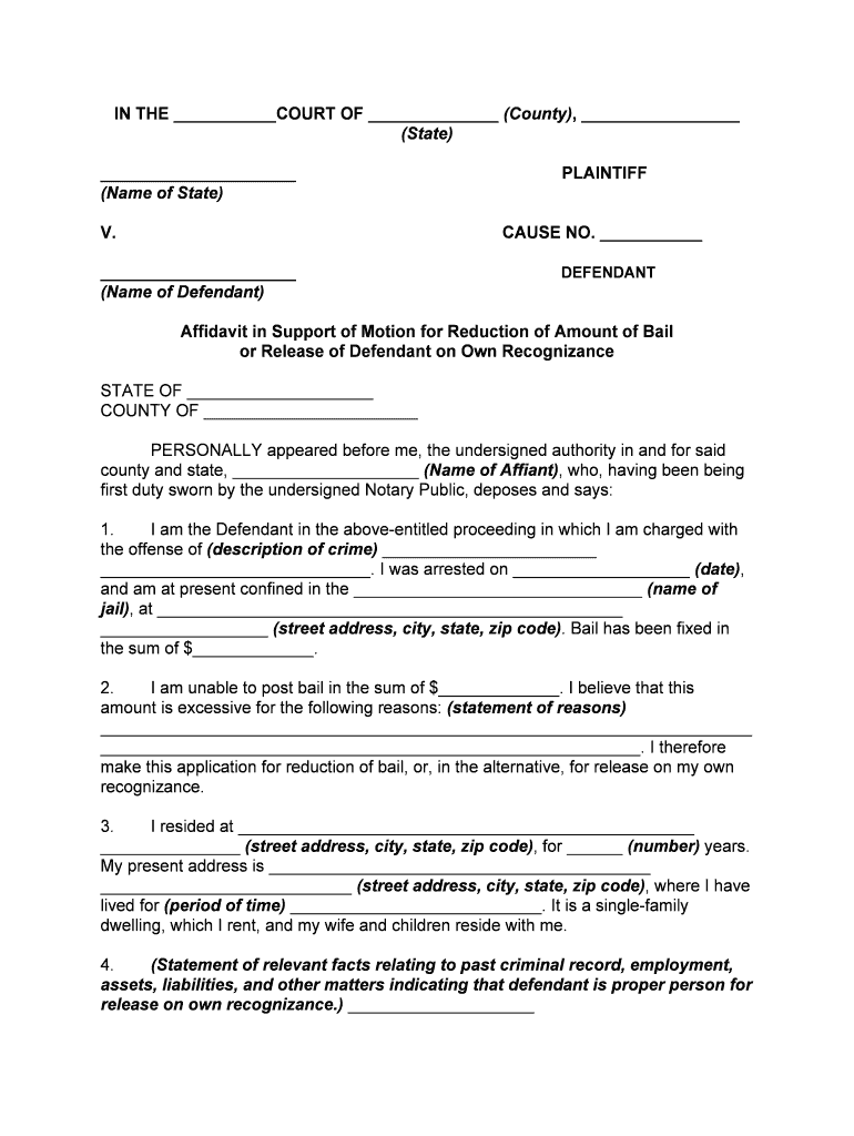 APPLICATION and AFFIDAVIT for Case Number Form C 25A Rev 6